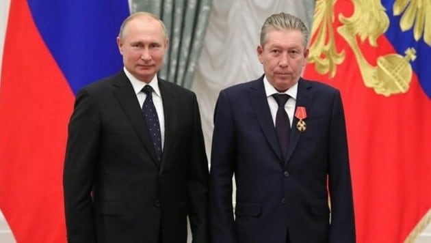 Rawil Maganov with Russian President Vladimir Putin (Image: Lukoil)
